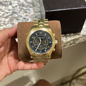 Michael Kors Gold Oversized Stud Runway Watch